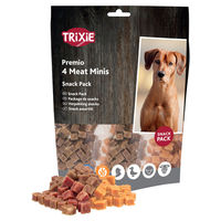 Produktbild von Trixie Premio 4 Meat Minis Hundeleckerli mit Huhn, Ente, Rind und Lamm glutenfrei 4 x 100 g - 4 x 100 g