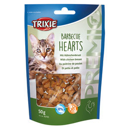 Produktbild von Trixie Premio Barbecue Hearts Hund Leckerli Huhn Glutenfrei Ohne Zucker Hoher Fleischanteil 50 g 6er Packung