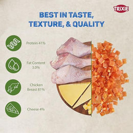 Trixie Premio Cheese Chicken Cubes Katzenleckerlis mit Huhn 50g - 6 x 50 g – Bild 1 von 6