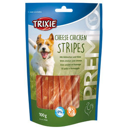 Produktbild von Trixie Premio Cheese Chicken Stripes Hundesnack mit Trockenfleisch Huhn 6x100g