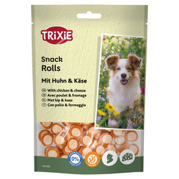 Produktbild von Trixie Premio Chicken Cheese Rolls Belohnungssnack für Hunde mit Huhn glutenfrei und ohne Zucker 100 g - 100 g