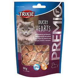 Trixie Premio Ducky Hearts Katzensnacks mit Ente und Seelachs 50 g - 50 g – Bild 1 von 9