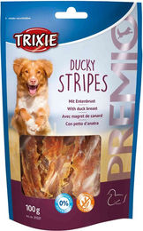 Trixie Premio Ducky Stripes Hundesnack mit Ente und hohem Fleischanteil ohne Zuckerzusatz 100 g - 6 x 100 g – Bild 1 von 8
