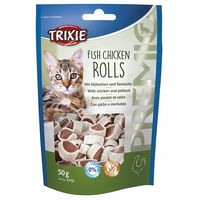 Produktbild von TRIXIE Premio Fish Chicken Rolls Katzen Leckerli Huhn und Seelachs 50 g - 50 g