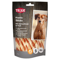 Produktbild von Trixie Premio Fish Chicken Sticks Belohnungssnack mit hohem Fleischanteil und glutenfrei 80 g - 80 g
