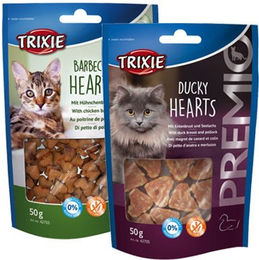 Trixie Premio Hearts BBQ Hearts Hundeleckerli mit Huhn Ente und Fisch 50 g - 50 g – Bild 1 von 4