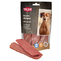 Produktbild von Trixie Premio Lamb Stripes Hundetrockenfleisch Lamm glutenfrei ohne Zucker 6 x 100 g - 6 x 100 g