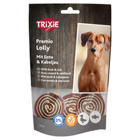 Produktbild von Trixie Premio Lolly Kausnack für Hunde mit Ente und Kabeljau glutenfrei und ohne Zucker 80 g - 3 x 80 g