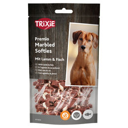 Produktbild von Trixie Premio Marbled Lamb Softies Belohnungssnack für Hunde glutenfrei mit hohem Fleischanteil 100 g - 6 x 100 g
