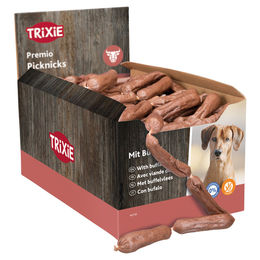 Produktbild von Trixie Premio Picknicks Würste Büffel glutenfrei und ohne Zucker 8 cm 200er Pack - 200 x 8 g