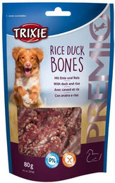 Trixie Premio Rice Duck Bones Belohnungssnack mit Ente glutenfrei und ohne Zucker 80 g - 80 g – Bild 1 von 4
