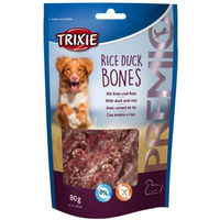 Produktbild von Trixie Premio Rice Duck Bones Belohnungssnack mit Ente glutenfrei und ohne Zucker 80 g - 80 g