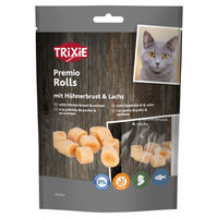 Produktbild von Trixie Premio Rolls Katzensnack mit Huhn Lachs und Thunfisch 50 g