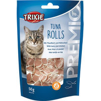 Produktbild von Trixie Premio Tuna Rolls Katzen Leckerli mit Thunfisch und Huhn glutenfrei 6x50 g - 50 g