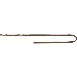 Trixie Premium Doppelleine für Hunde verstellbar Braun XS 200x1 cm – Bild 1 von 3