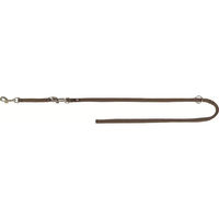 Produktbild von Trixie Premium Doppelleine für Hunde verstellbar Braun XS 200x1 cm