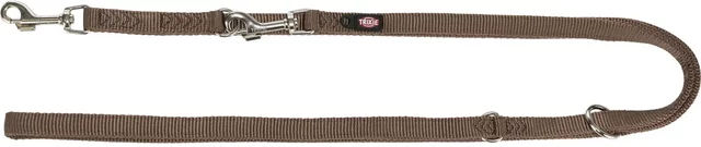 Produktbild von Trixie Premium Doppelleine für Hunde XS verstellbar in Beige und Braun - 2 m