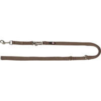 Produktbild von Trixie Premium Doppelleine für Hunde XS verstellbar in Beige und Braun - 2 m