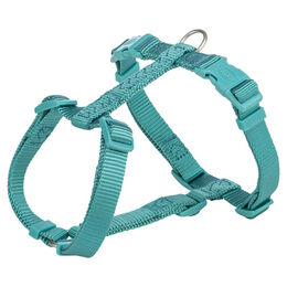 Trixie Premium H-Geschirr für Hunde aus Nylon in Aqua Blau Größe M-L – Bild 1 von 2