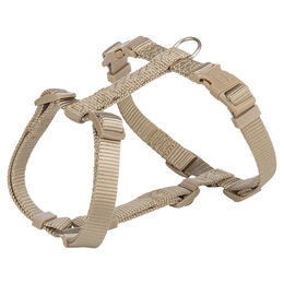 Produktbild von Trixie Premium H-Geschirr für Hunde aus Nylon in Beige Größe S-M