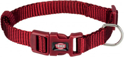Trixie Premium Halsband mit Gurtband in Bordeaux Rot Größe M-L – Bild 1 von 1