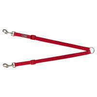 Produktbild von TRIXIE Premium Hund Doppelleine aus Gurtband Rot XS-S