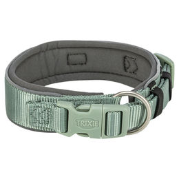Produktbild von Trixie Premium Hundehalsband aus Neopren extra breit Größe L Grün Grau