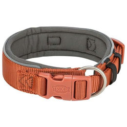 Trixie Premium Hundehalsband aus Neopren extra breit S-M Rost/Graphit – Bild 1 von 3