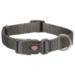 Produktbild von Trixie Premium Hundehalsband aus Nylon in Grau Größe S-M 30-45cm