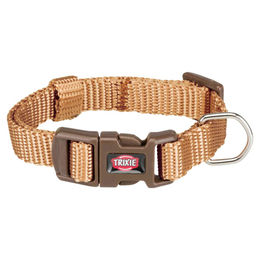 Produktbild von Trixie Premium Hundehalsband aus Nylon in Karamell Beige Braun Größe XS