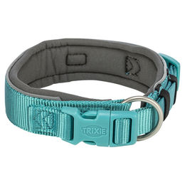 Produktbild von Trixie Premium Hundehalsband extra breit aus Neopren in Aqua Grau Größe L-XL