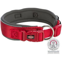 Produktbild von Trixie Premium Hundehalsband extra breit aus Neopren rot grau Größe L