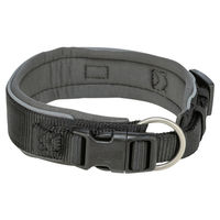 Produktbild von Trixie Premium Hundehalsband extra breit aus Neopren Schwarz Grau Größe S-M