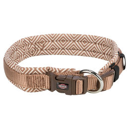 Produktbild von Trixie Premium Hundehalsband mit Neopren-Polsterung Boho-Rauten Karamell extra breit XS