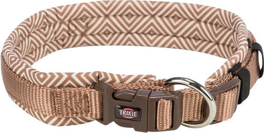 Trixie Premium Hundehalsband mit Neopren-Polsterung Boho-Rauten Karamell Größe L – Bild 1 von 2