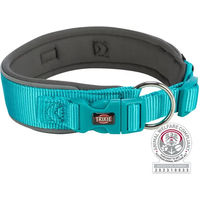 Produktbild von Trixie Premium Hundehalsband neoprengepolstert wasserabweisend Größe L-XL in Ozean Blau Grau Türkis