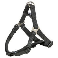 Produktbild von Trixie Premium One Touch Hundegeschirr Schwarz Größe M aus Nylon mit zugentlastender Schnalle