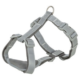 Produktbild von Trixie Premium Reflect H-Geschirr für Hunde Grau Größe L-XL