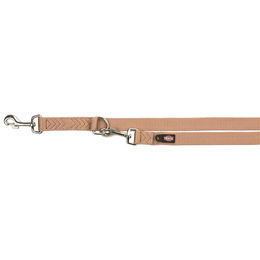 Produktbild von Trixie Premium Schleppleine aus Nylon für Hunde in Beige Größe M-L - 2 m