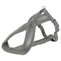 Trixie Premium Touren-Geschirr für Hunde Grau Größe S mit Fleece-Futter – Bild 1 von 2