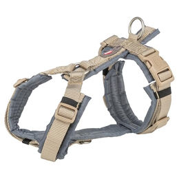 Produktbild von Trixie Premium Trekking Hundegeschirr Sportgeschirr Beige Grau Größe XL - 1 Stk.