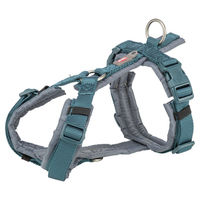 Produktbild von TRIXIE Premium Trekking Hundegeschirr Sportgeschirr Größe S Petrol Blau Grau