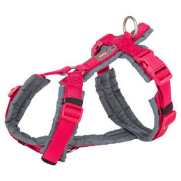 Trixie Premium Trekking Hundegeschirr Sportgeschirr wasserabweisend fuchsia grau Größe XS – Bild 1 von 2