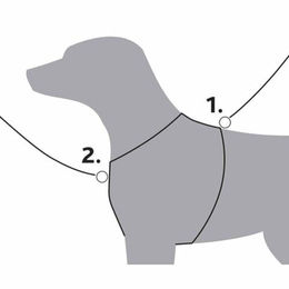 Trixie Premium Trekking Hundegeschirr XL Türkis Grau – Bild 1 von 2