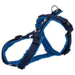 Produktbild von Trixie Premium Trekking Sportgeschirr für Hunde wasserabweisend Blau Größe S-M