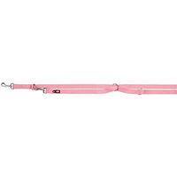 Produktbild von Trixie Premium Verlängerungsleine Schleppleine aus Nylon für Hunde Riesenrassen L-XL Rosa Rot - 2 m
