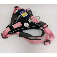Produktbild von Trixie Premium Y-Geschirr für Hunde aus Neopren Rosa Flamingo Pink Größe L 75-95 cm