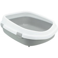 Produktbild von Trixie Primo XXL Katzentoilette aus Kunststoff mit Rand in Grau/Weiß