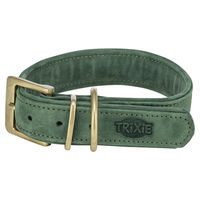 Produktbild von Trixie Pure Hundehalsband aus Leder in Grün Größe M