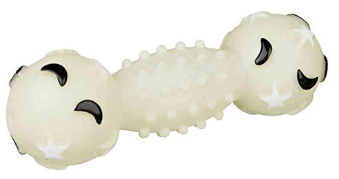 Produktbild von Trixie Quietschspielzeug Hantel aus Kunststoff in Beige und Weiß